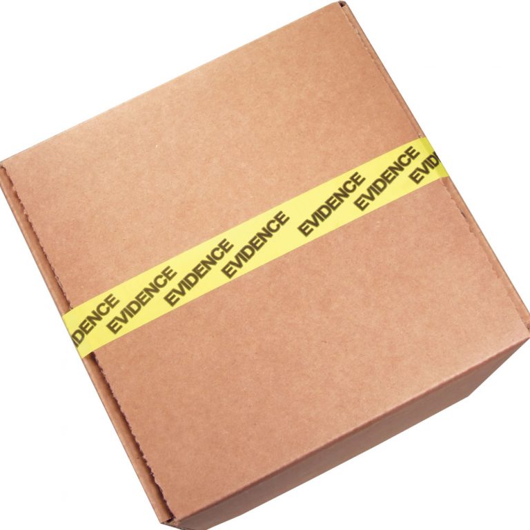 1″ Evidence Sealing Tape Yellow/Black WsciTechnology