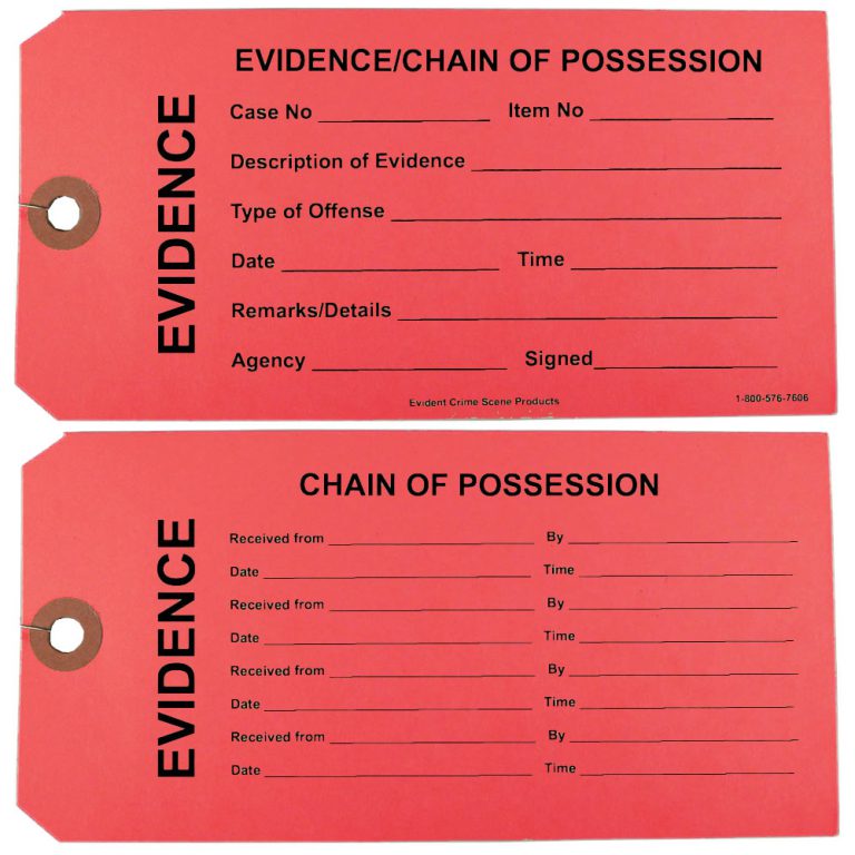 Evidence Labels & Tags – Wsci-Technology